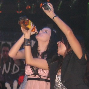 Korina parties hard in Indonesia