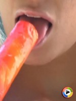 Jenna teases with a popsicle